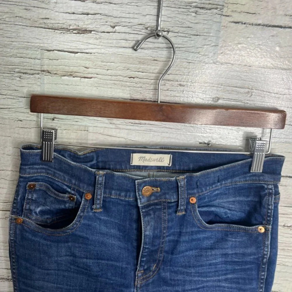 MADEWELL 8” High Riser Skinny  Skinny Jeans Medium Wash Blue Denim Size 28 - Picture 4 of 9